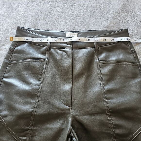 Wilfred Grey Green Faux Leather Pants Size 8 - Picture 7 of 9